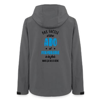 Teenager / Jugendliche / Jugendlicher / Kind - Frauen Recycelte Softshelljacke von Stanley/Stella - Anthrazit - Hinten - AI Model Female 172 light (172cm)