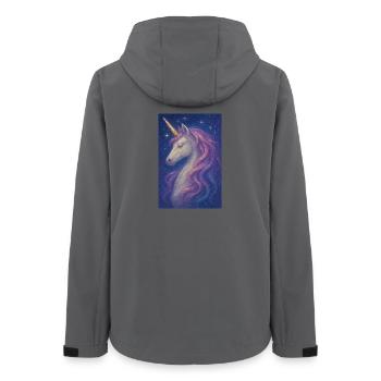 Magic Unicorn Lila - Frauen Recycelte Softshelljacke von Stanley/Stella - Anthrazit - Hinten - AI Model Female 172 light (172cm)