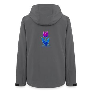 Neon Tulpe - Frauen Recycelte Softshelljacke von Stanley/Stella - Anthrazit - Hinten - AI Model Female 172 light (172cm)