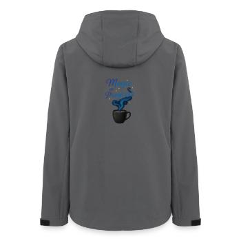 Magic Coffee –  Kaffeetasse Design für Magier  - Frauen Recycelte Softshelljacke von Stanley/Stella - Anthrazit - Hinten - AI Model Female 172 light (172cm)
