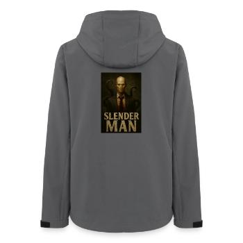 Slender Man VHS Wald Glitch Horror T-Shirt - Frauen Recycelte Softshelljacke von Stanley/Stella - Anthrazit - Hinten - AI Model Female 172 light (172cm)