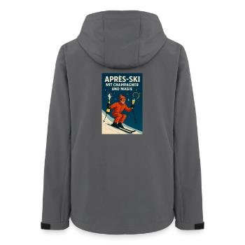 Après-Ski Magie - Frauen Recycelte Softshelljacke von Stanley/Stella - Anthrazit - Hinten - AI Model Female 172 light (172cm)