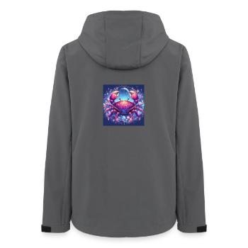 KREBS \ Tietkreiszeichen - Frauen Recycelte Softshelljacke von Stanley/Stella - Anthrazit - Hinten - AI Model Female 172 light (172cm)