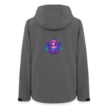 Himmlisches Engel-Design - Frauen Recycelte Softshelljacke von Stanley/Stella - Anthrazit - Hinten - AI Model Female 172 light (172cm)