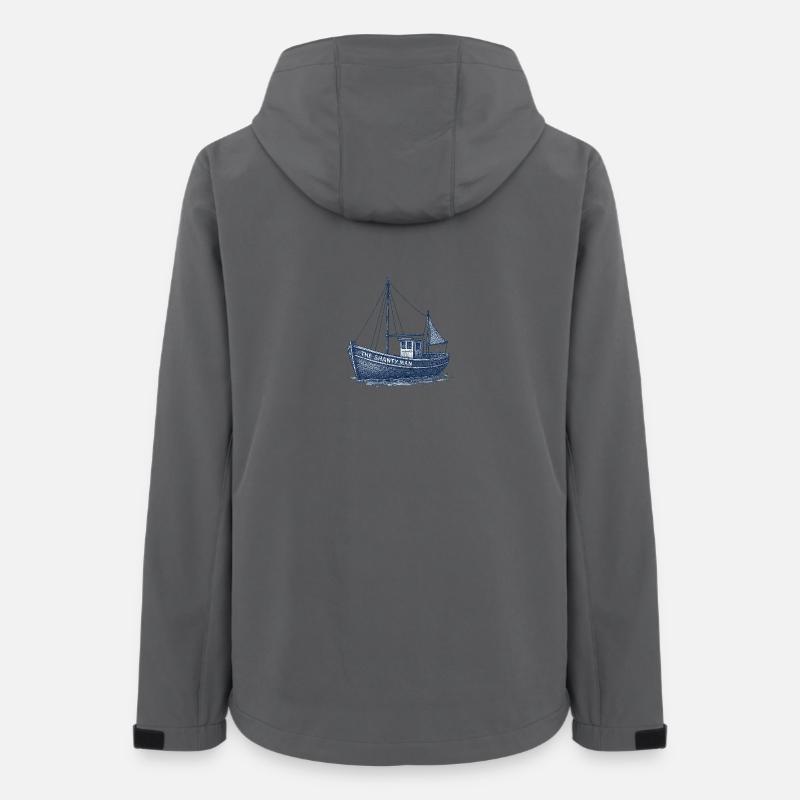 Das Shanty Man Nautical Boat Design - Frauen Recycelte Softshelljacke von Stanley/Stella - Anthrazit