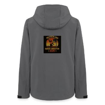 Basketball Europameister 2025 Deutschland - Frauen Recycelte Softshelljacke von Stanley/Stella - Anthrazit - Hinten - AI Model Female 172 light (172cm)