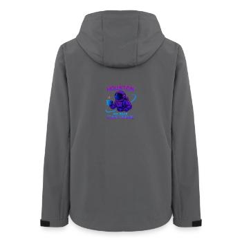 Houston we have caffeine - Women’s Recycled Softshell Jacket by Stanley/Stella - anthracite - Back - AI Model Female 172 light (172cm)