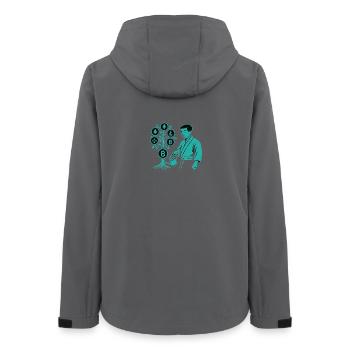 Satoshi Tree : les racines de la révolution crypto Bitcoin - Veste softshell femme recyclée Stanley/Stella - charbon - Dos - AI Model Female 172 light (172cm)