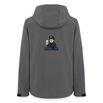 Motif de policier à bière avec chope à bière - Veste softshell femme recyclée Stanley/Stella - charbon - Dos - AI Model Female 172 light (172cm)