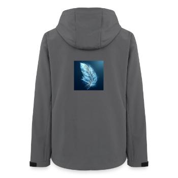 Plume Éthérée Lumineuse – Symbole de Lumière  - Veste softshell femme recyclée Stanley/Stella - charbon - Dos - AI Model Female 172 light (172cm)