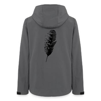 Feder Schreibfeder - Frauen Recycelte Softshelljacke von Stanley/Stella - Anthrazit - Hinten - AI Model Female 172 light (172cm)