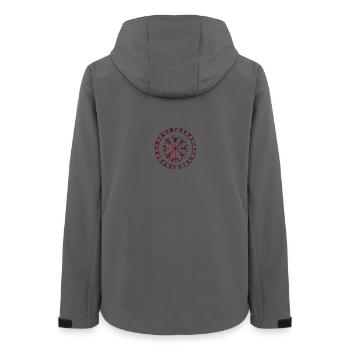 Wikinger Kompass -Vegvisir - Frauen Recycelte Softshelljacke von Stanley/Stella - Anthrazit - Hinten - AI Model Female 172 light (172cm)