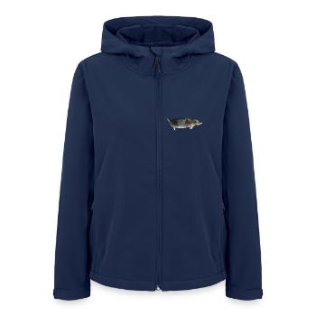 Maulwurf - Frauen Recycelte Softshelljacke von Stanley/Stella - Navy - Vorne - AI Model Female 172 light (172cm)