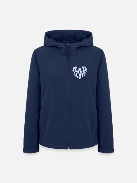 Retro Rad Aunty Heart – Cool Aunt (Custom Color) - Frauen Recycelte Softshelljacke von Stanley/Stella - Navy