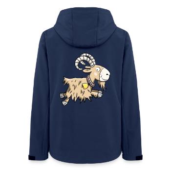 Erratic Goat I Aries I Goat Gift - Women’s Recycled Softshell Jacket by Stanley/Stella - navy - Back - AI Model Female 172 light (172cm)