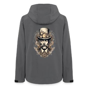 Steampunk Gentleman with Watches - Women’s Recycled Softshell Jacket by Stanley/Stella - anthracite - Back - AI Model Female 172 light (172cm)