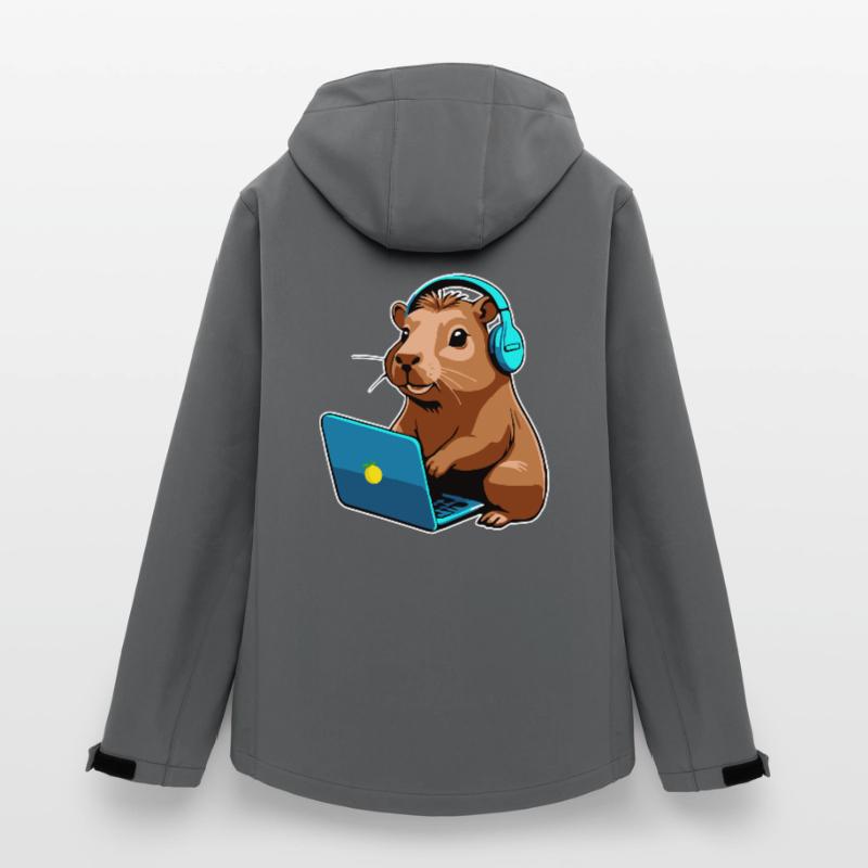 Capybara Programmeur Codeur Ordinateur Veste softshell femme recyclée Stanley/Stella
