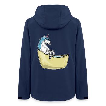 Unicorn Bathing Bathtub - Women’s Recycled Softshell Jacket by Stanley/Stella - navy - Back - AI Model Female 172 light (172cm)