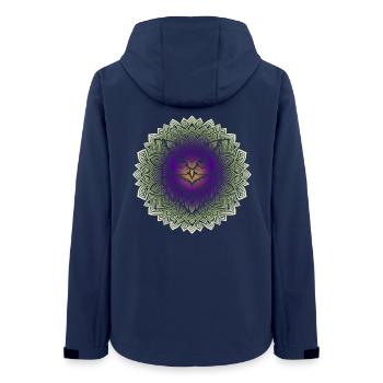 Uralte Weisheit Mandala - Frauen Recycelte Softshelljacke von Stanley/Stella - Navy - Hinten - AI Model Female 172 light (172cm)