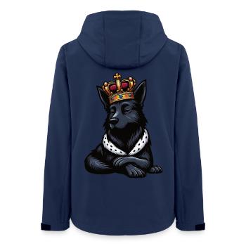 Schwarzer Schäferhund Schäferhundbesitzer  - Frauen Recycelte Softshelljacke von Stanley/Stella - Navy - Hinten - AI Model Female 172 light (172cm)