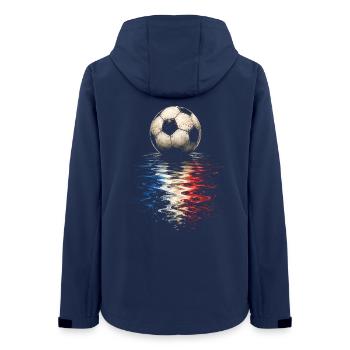 France Football Reflexion - Frauen Recycelte Softshelljacke von Stanley/Stella - Navy - Hinten - AI Model Female 172 light (172cm)