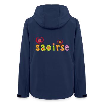 Saoirse Personalized Design - Women’s Recycled Softshell Jacket by Stanley/Stella - navy - Back - AI Model Female 172 light (172cm)