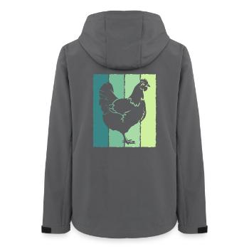 Chicken - Women’s Recycled Softshell Jacket by Stanley/Stella - anthracite - Back - AI Model Female 172 light (172cm)