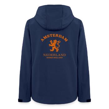 AMSTERDAM Nederland Niederlande Netherlands - Women’s Recycled Softshell Jacket by Stanley/Stella - navy - Back - AI Model Female 172 light (172cm)