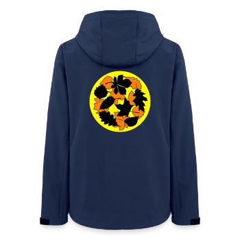 Herbst Oktober Wetter - Frauen Recycelte Softshelljacke von Stanley/Stella - Navy - Hinten - AI Model Female 172 light (172cm)