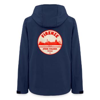 Florenz Vintage Stadtsiegel - Frauen Recycelte Softshelljacke von Stanley/Stella - Navy - Hinten - AI Model Female 172 light (172cm)