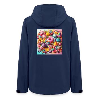 Sweets and vibrant colors - Women’s Recycled Softshell Jacket by Stanley/Stella - navy - Back - AI Model Female 172 light (172cm)