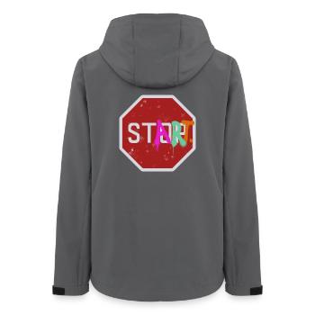 Stop start - Women’s Recycled Softshell Jacket by Stanley/Stella - anthracite - Back - AI Model Female 172 light (172cm)