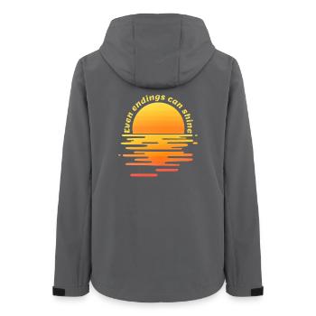 Sonnenuntergang - Even endings can shine - Women’s Recycled Softshell Jacket by Stanley/Stella - anthracite - Back - AI Model Female 172 light (172cm)