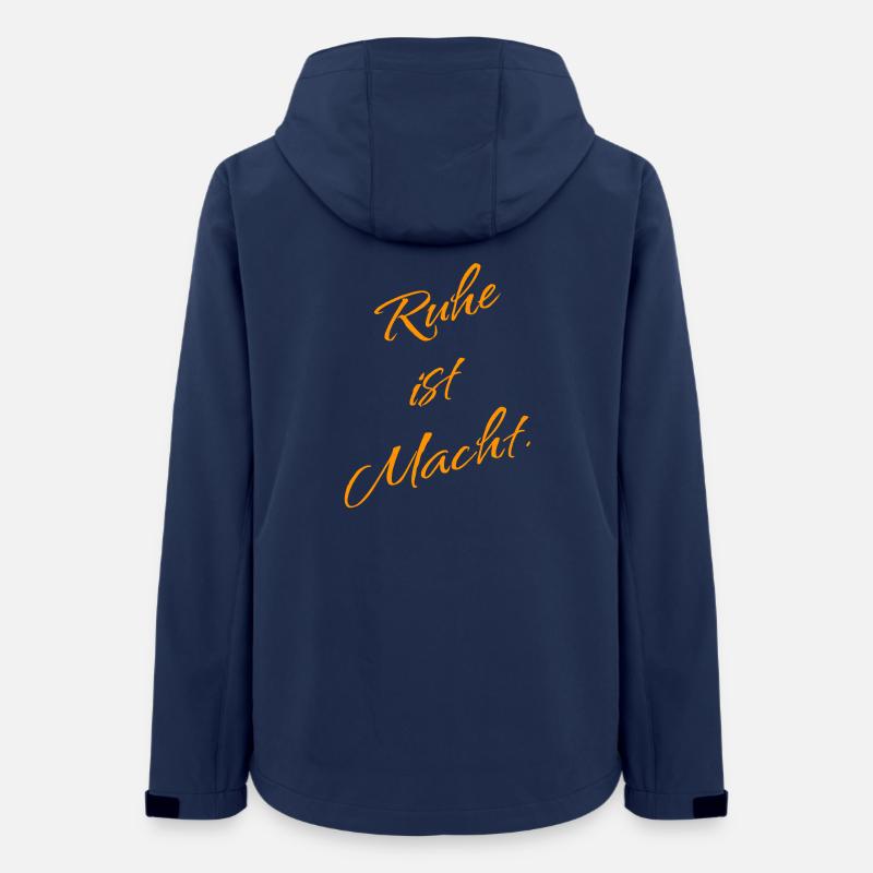 Ruhe ist Macht – Achtsamkeit Spruch - Frauen Recycelte Softshelljacke von Stanley/Stella - Navy