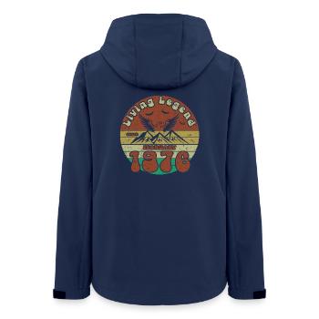 50th Birthday Living Legend since VIN 02/1976 - Women’s Recycled Softshell Jacket by Stanley/Stella - navy - Back - AI Model Female 172 light (172cm)
