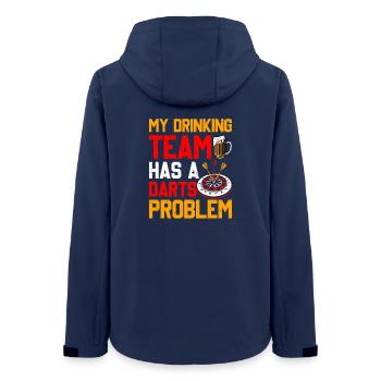 Dartspieler Dart - Mein Trinkteam hat Dartprobleme - Frauen Recycelte Softshelljacke von Stanley/Stella - Navy - Hinten - AI Model Female 172 light (172cm)