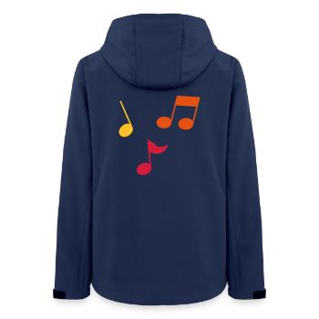 Sheet music – 3 colors - Women’s Recycled Softshell Jacket by Stanley/Stella - navy - Back - AI Model Female 172 light (172cm)