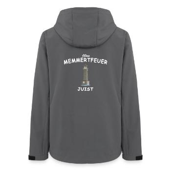 Leuchtturm Juist, Memmertfeuer, Nordsee - Frauen Recycelte Softshelljacke von Stanley/Stella - Anthrazit - Hinten - AI Model Female 172 light (172cm)
