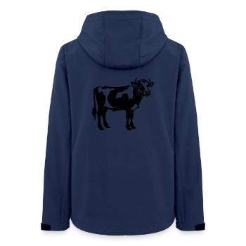 Shadow dairy cow standing – transparent SVG boerderi - Women’s Recycled Softshell Jacket by Stanley/Stella - navy - Back - AI Model Female 172 light (172cm)