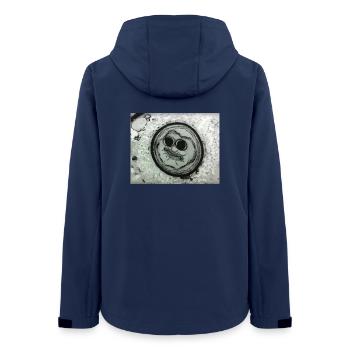 Planetengesicht mit Sonnenbrille - Frauen Recycelte Softshelljacke von Stanley/Stella - Navy - Hinten - AI Model Female 172 light (172cm)