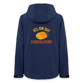 Ici on dit chocolatine - Veste softshell femme recyclée Stanley/Stella - marine - Dos - AI Model Female 172 light (172cm)