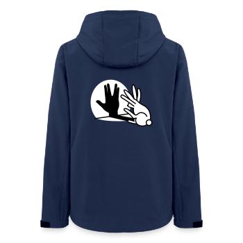 Kaninche Ombre Main Salutation volcanique trekkie - Veste softshell femme recyclée Stanley/Stella - marine - Dos - AI Model Female 172 light (172cm)