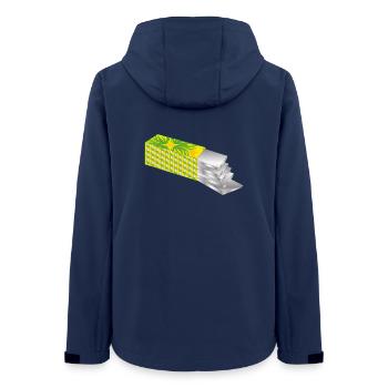 Kaugummi-Packung – Frisch, bunt und voller Energie - Frauen Recycelte Softshelljacke von Stanley/Stella - Navy - Hinten - AI Model Female 172 light (172cm)