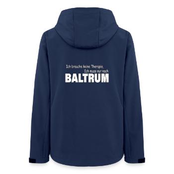 Therapy BALTRUM - Women’s Recycled Softshell Jacket by Stanley/Stella - navy - Back - AI Model Female 172 light (172cm)