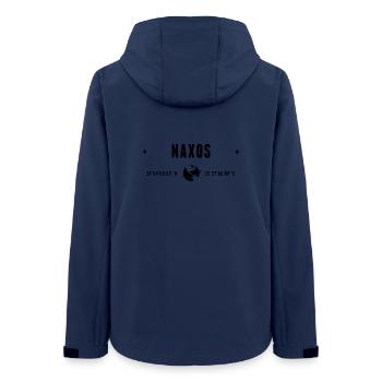 Naxos stilisierte geografische Koordinaten - Frauen Recycelte Softshelljacke von Stanley/Stella - Navy - Hinten - AI Model Female 172 light (172cm)