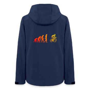 I love road bikes, cool design for racing bikes - Women’s Recycled Softshell Jacket by Stanley/Stella - navy - Back - AI Model Female 172 light (172cm)