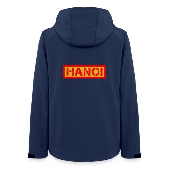 Logo vieilli d’I-HANOI - Veste softshell femme recyclée Stanley/Stella - marine - Dos - AI Model Female 172 light (172cm)