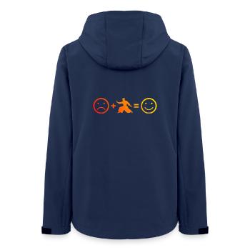 Selbstverteidigung Geschenk für ein Aikido-Schüler - Frauen Recycelte Softshelljacke von Stanley/Stella - Navy - Hinten - AI Model Female 172 light (172cm)