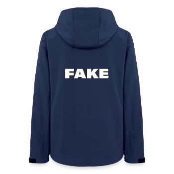 Fake - Women’s Recycled Softshell Jacket by Stanley/Stella - navy - Back - AI Model Female 172 light (172cm)