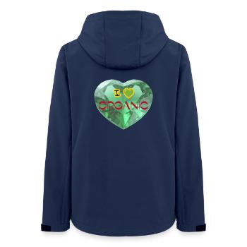 Diamantherz I Love Organic - Frauen Recycelte Softshelljacke von Stanley/Stella - Navy - Hinten - AI Model Female 172 light (172cm)
